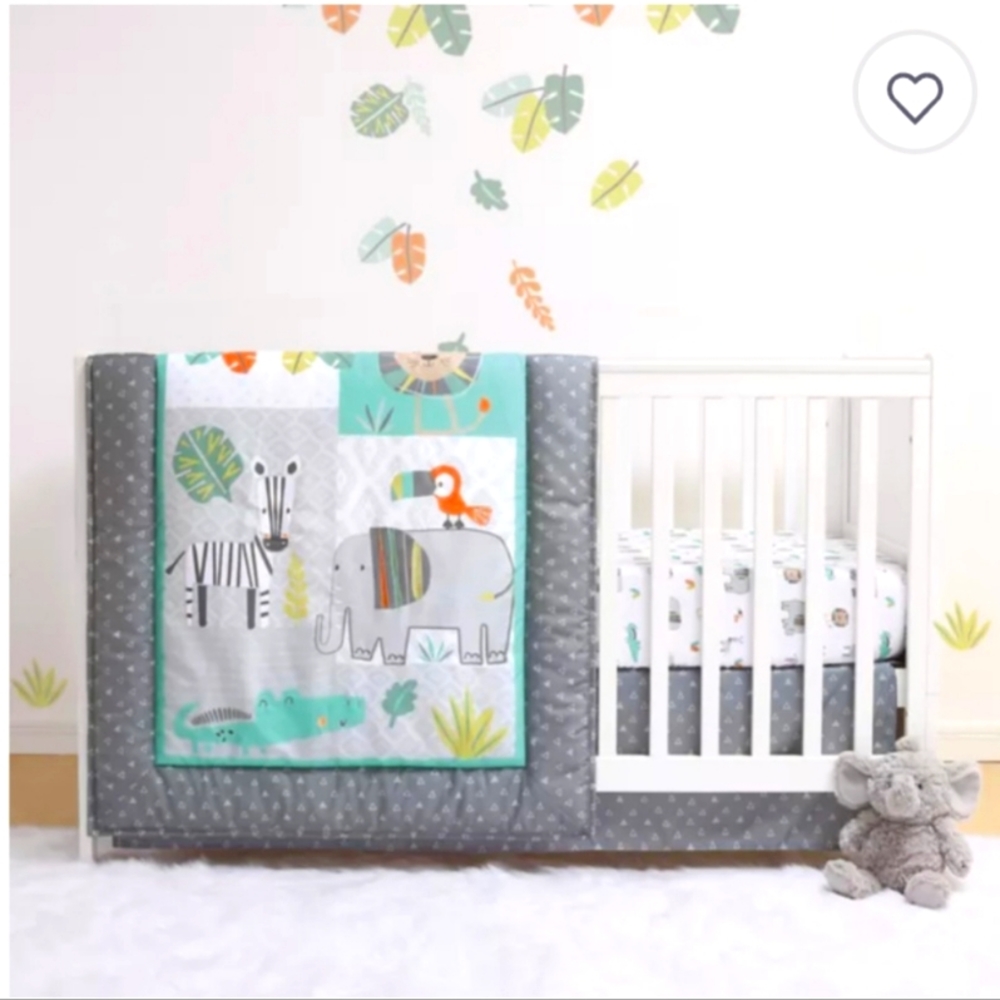 The peanutshell safari crib set
